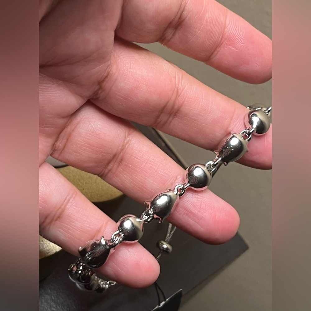 Givenchy Silver Crystal Toggle Necklace - image 5